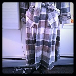 Vintage wool plaid coat